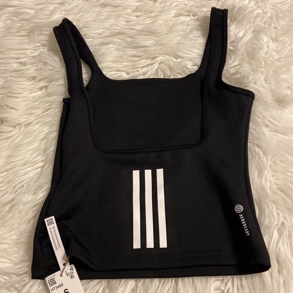 ADIDAS women’s training top size S brand new with tag color black and white - Picture 8 of 8
